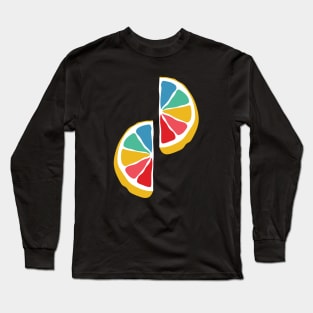 Rainbow Lemon Slices Long Sleeve T-Shirt